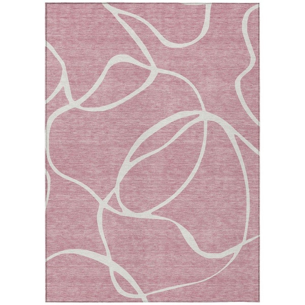 Chantille Machine Washable Indoor/Outdoor Abstract ACN999 Pink 2 ft. 6 in. x 3 ft. 10 in. Area Rug