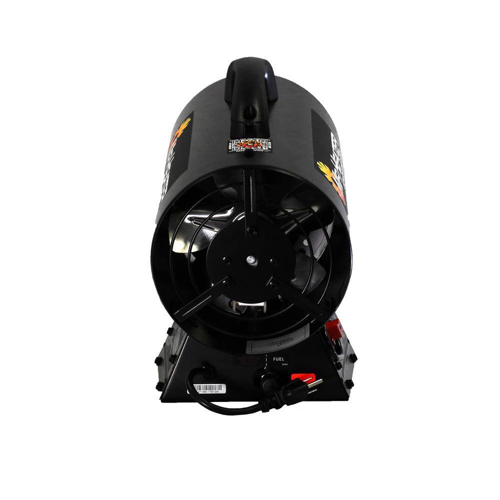 85,000 BTU Black Steel Forced Air Propane Heater