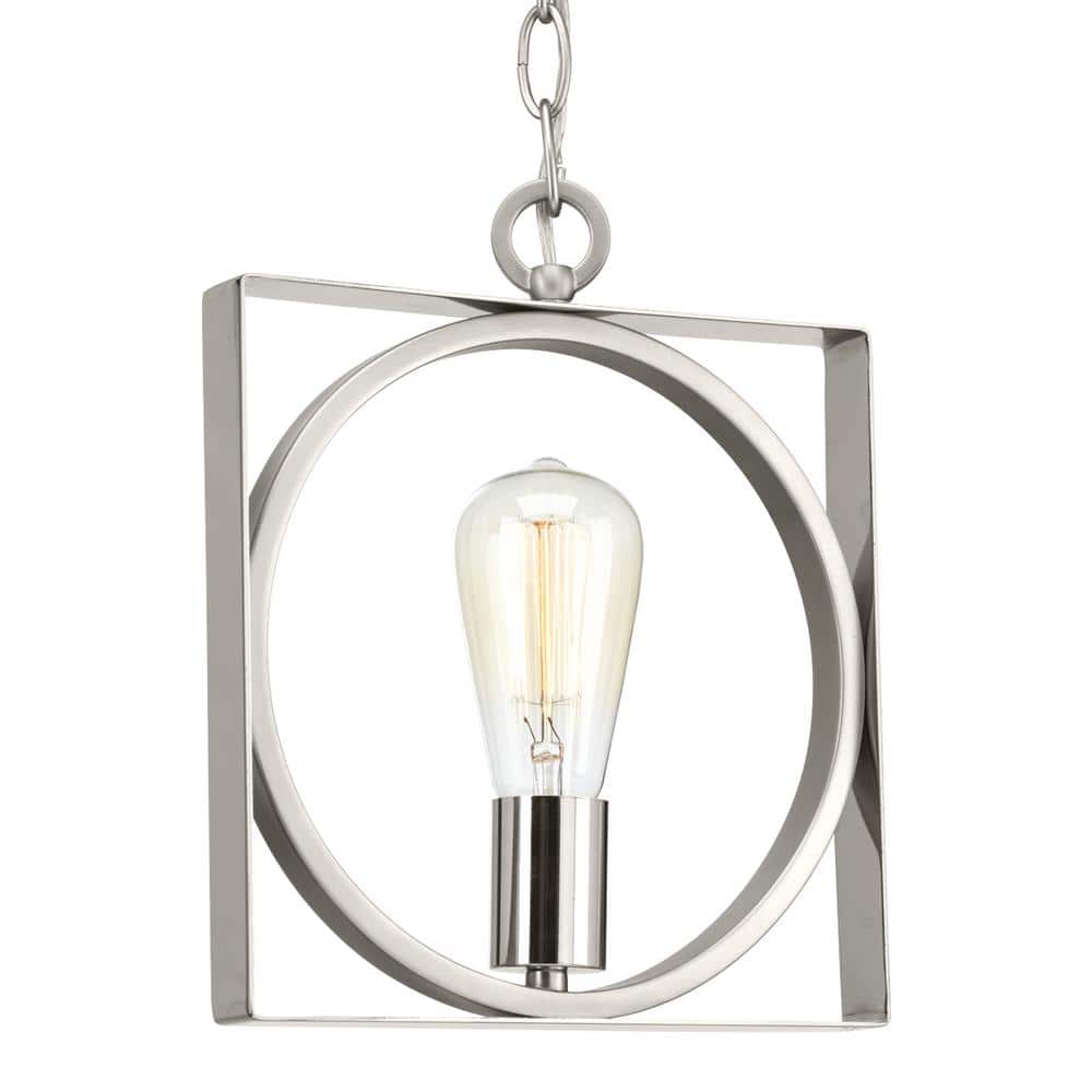 Progress Lighting Inman Collection 4-Light Polished Nickel Pendant with Sat-