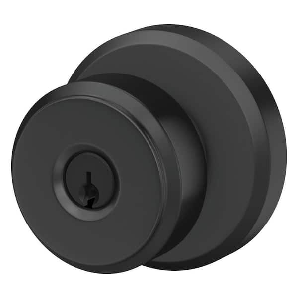 Touchpoint Ringed Mortice Door Knob - Black Nickel, IronmongeryDirect