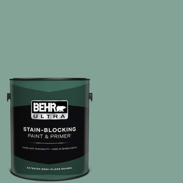 BEHR ULTRA 1 gal. #470F-4 Aspen Aura Semi-Gloss Enamel Exterior Paint & Primer