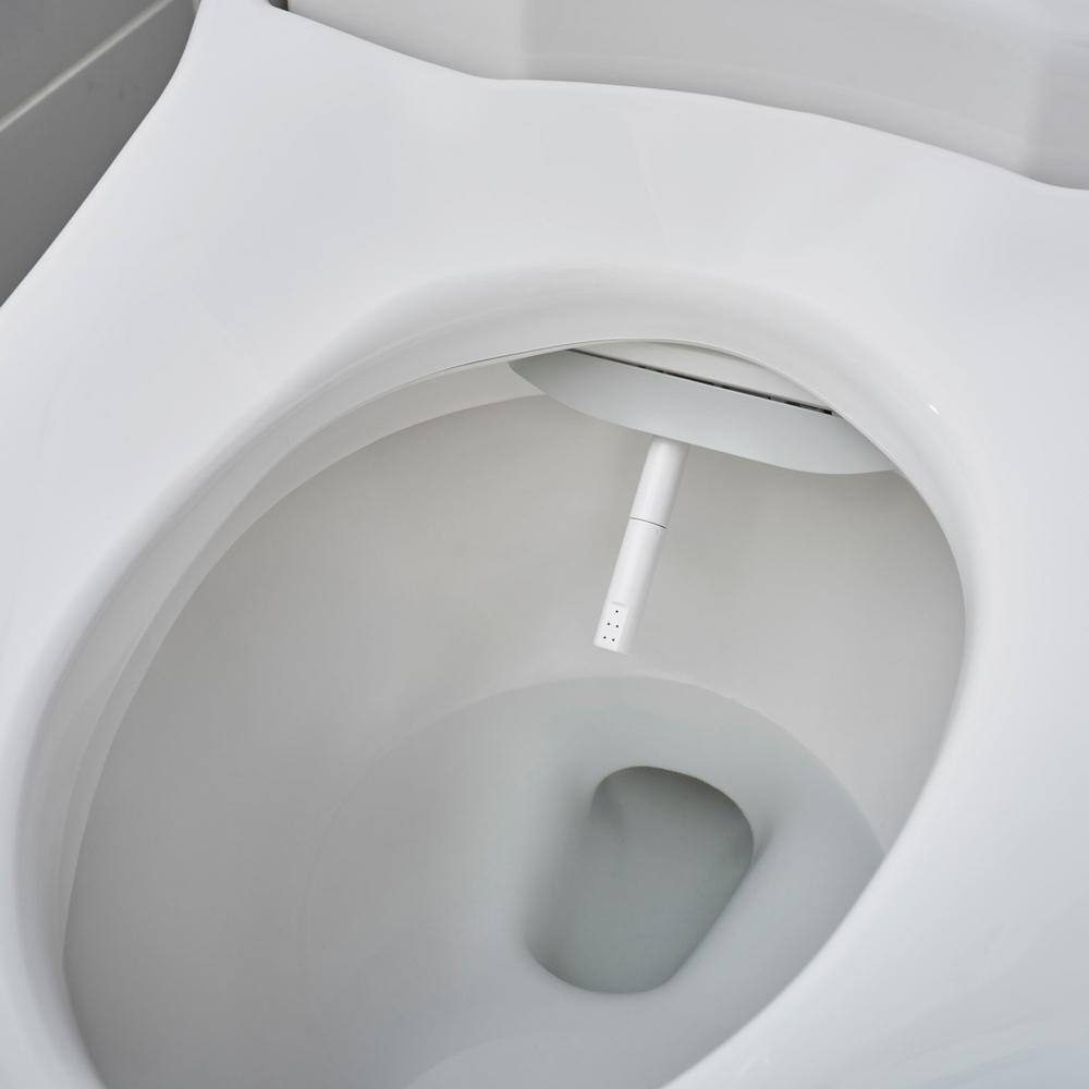 Advanced Clean White Elongated Bidet Toilet Seat with Remote Control