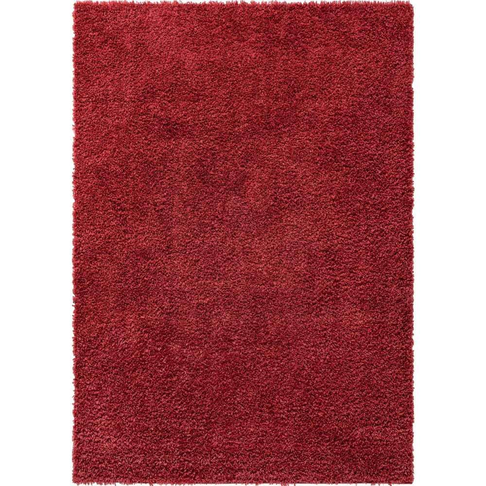 Unique Loom Poppy 10 ft. x 14 ft. 1 in. Davos Shag Solid Area Rug ...