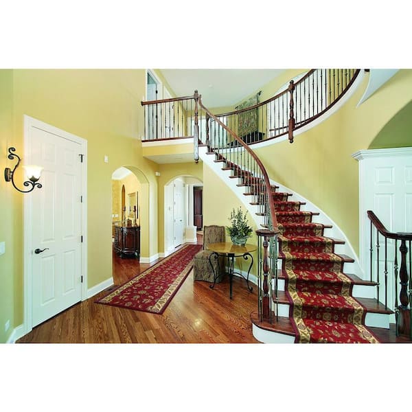 Stratford Kazmir Red 26 in. x Your Choice Length Stair Runner Rug
