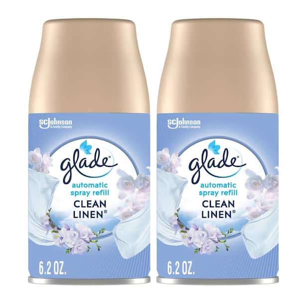 Glade 6.2 oz. Clean Linen Automatic Air Freshener Spray Refill (2-Count)  310909 - The Home Depot