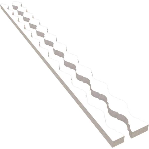 Ekena Millwork Casablanca 47 in. H x 1 in. W Slatwall Panels in PVC 31-Pack