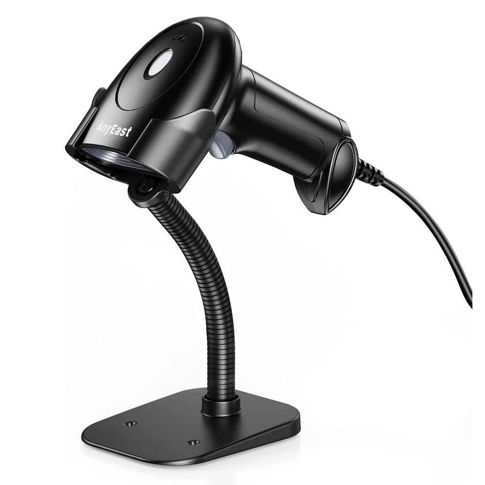 Etokfoks Barcode Scanner with Stand, 2D, 1D QR Code USB Wired Inventory