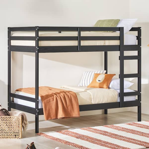 Black wood deals bunk beds