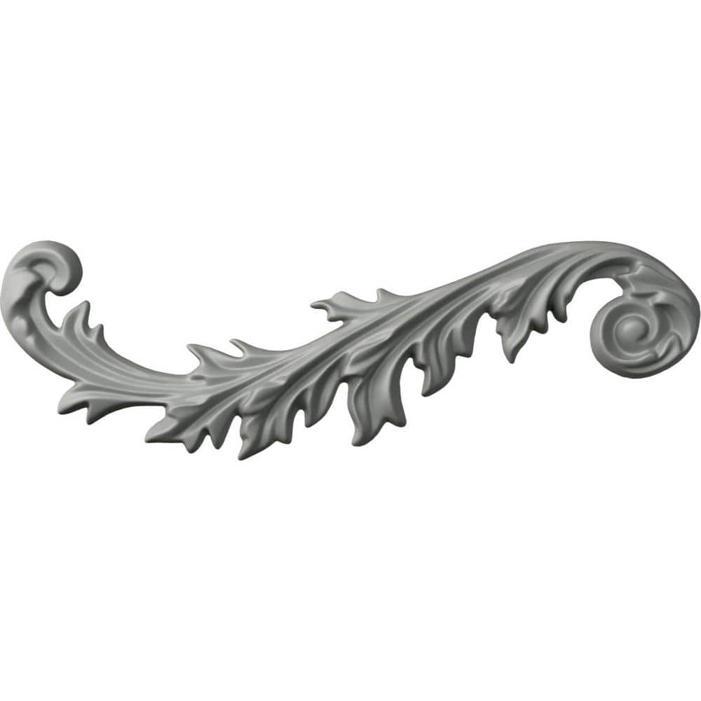 Primed Architectural Polyurethane Leaf Onlay, 8.75" x 2.75"