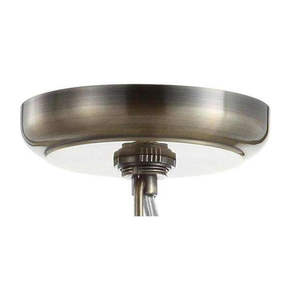 Georgina 16" Antique Brass Crystal LED Drum Pendant