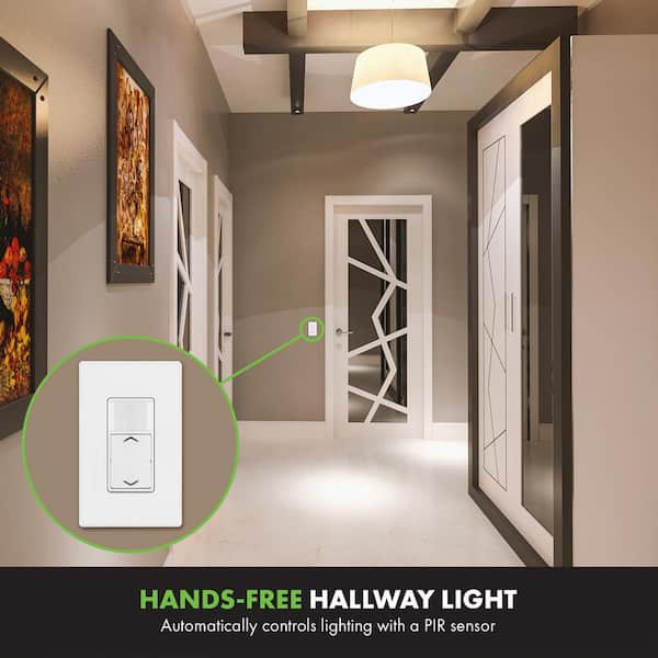 TOPGREENER Motion Sensor Switch, PIR Sensor Light Switch with Adjustable  Time Delay - Wiring Devices, Lighting Controls, Smart Home