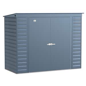 Select 8 ft. W x 4 ft. D Blue Grey Metal Shed 28 sq. ft.