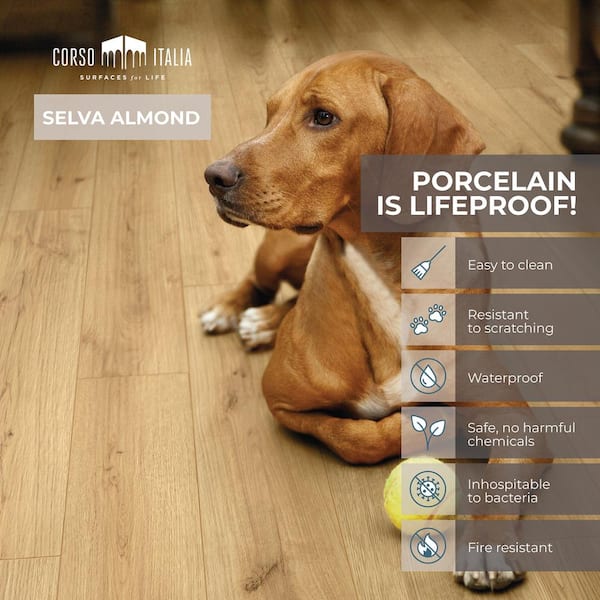 Selva Almond 8 in. x 40 in. Wood Look Porcelain Floor and Wall Tile (15.07 sq. ft./Case) Selva Almond 8 in. x 40 in. Wood Look Porcelain Floor and Wall Tile (15.07 sq. ft./Case)