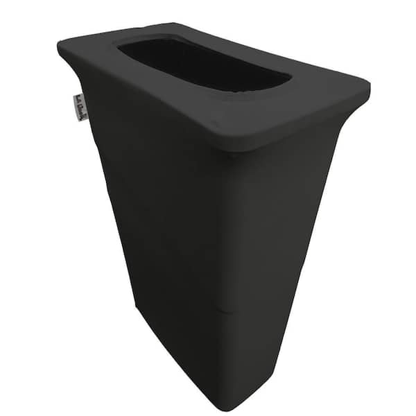 Stretch Spandex Trash Can Cover for Slim Jim 23 Gal. in Black