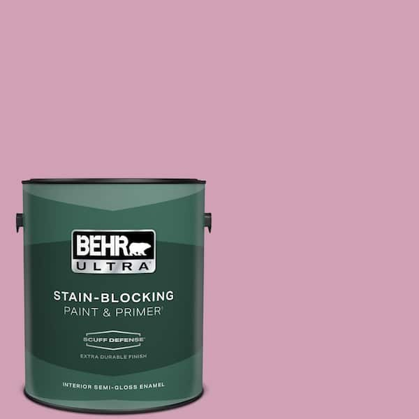 BEHR ULTRA 1 gal. #M130-4 Raspberry Smoothie Extra Durable Semi-Gloss Enamel Interior Paint & Primer