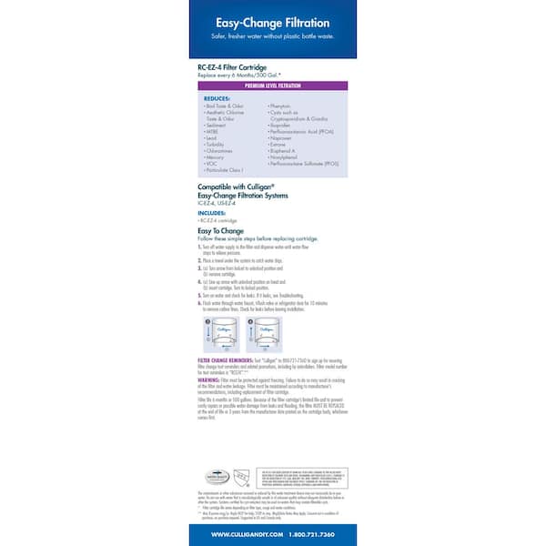 Culligan - EZ-Change Replacement Cartridge - Premium Filtration Water Filter Cartridge