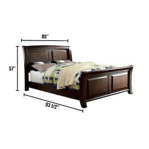 Litchville Cal.King Bed in Brown Cherry finish