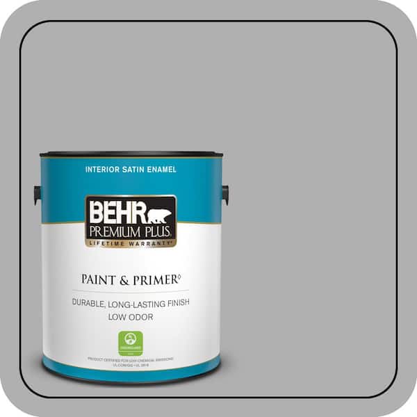BEHR PREMIUM PLUS 1 gal. #780F-4 Sparrow Satin Enamel Low Odor Interior Paint & Primer