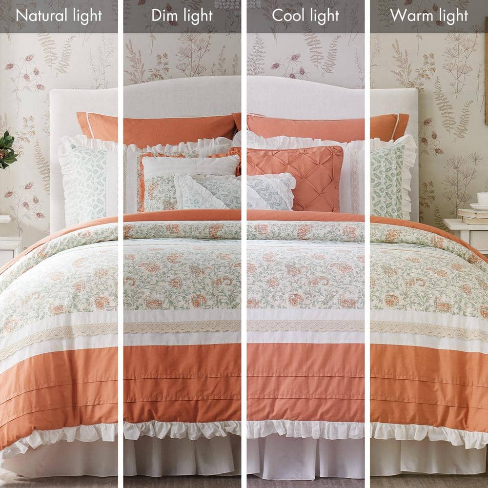 California King Blue Cotton Reversible Comforter Set