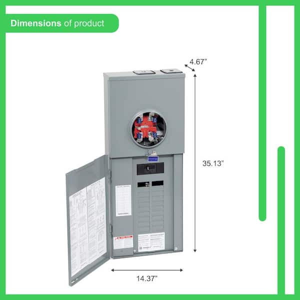 Square D Homeline 200 Amp 20-Space 40-Circuit Outdoor