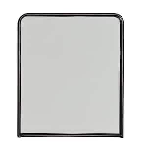 20.75 in. x 17.75 in. Modern Rectangle Framed Brice Modern Black Rimmed Accent Mirror