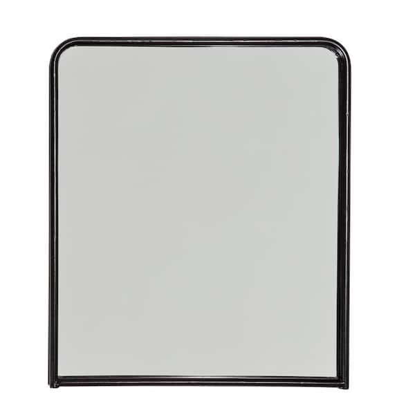 Habitat 20.75 in. x 17.75 in. Modern Rectangle Framed Brice Modern Black Rimmed Accent Mirror