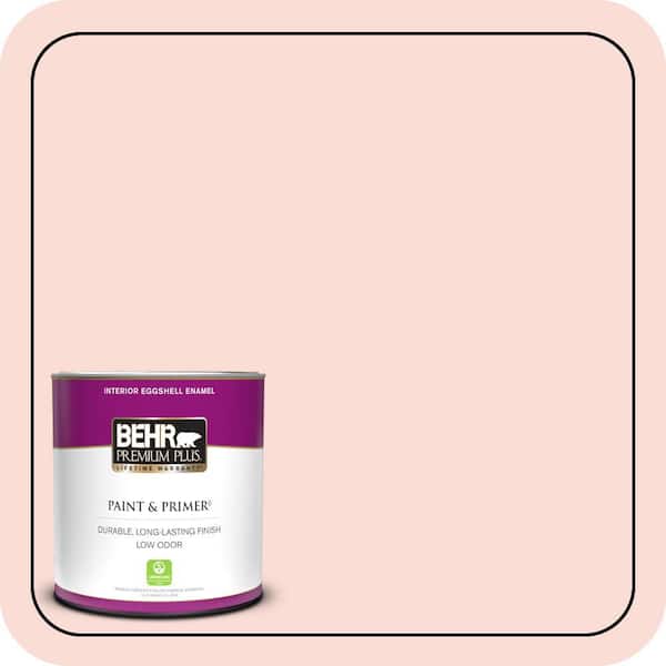 BEHR PREMIUM PLUS 1 qt. #170A-1 Pink Parfait Eggshell Enamel Low Odor Interior Paint & Primer