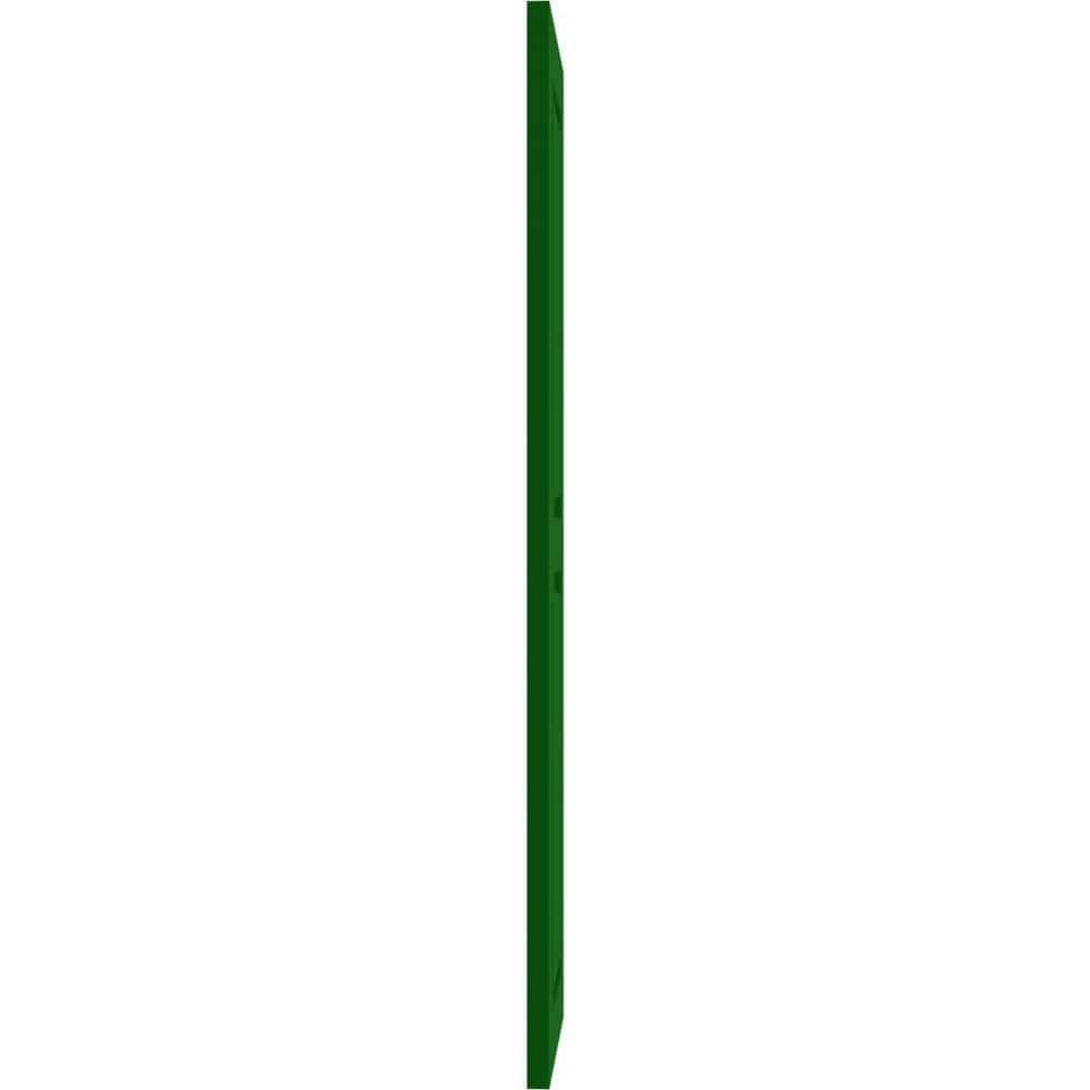 Viridian Green PVC Raised Panel Exterior Shutters, 12" x 33"
