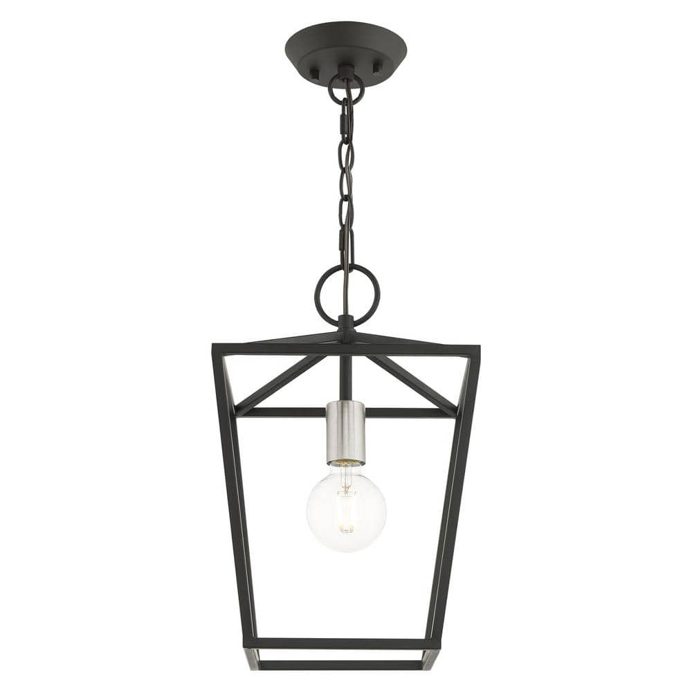 Devonshire Black Metal 1-Light Indoor/Outdoor LED Pendant