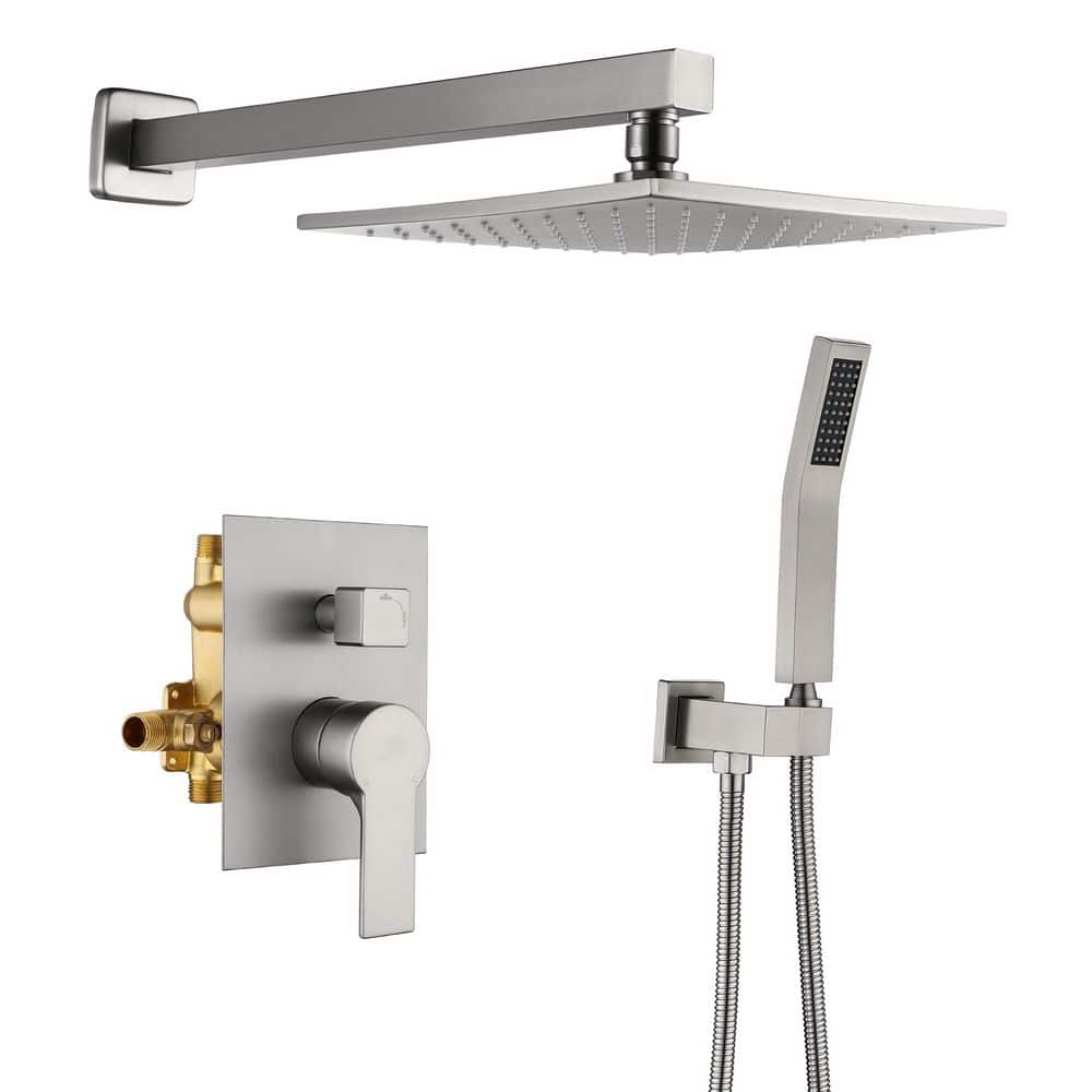Single Handle 1-Spray Shower Faucet 2.5 GPM with hand shower in Brushed Nickel price history on PriceWatchPro