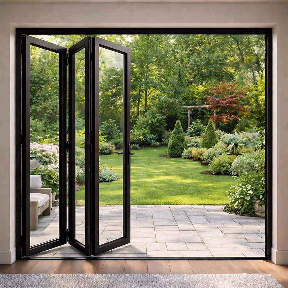 ERIS Eris 72 in. x 80 in. Black Left Swing/Outswing Aluminum