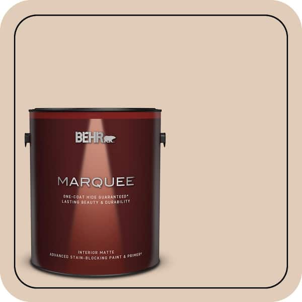 BEHR MARQUEE 1 gal. #S240-2 Rice Crackers Matte Interior Paint & Primer