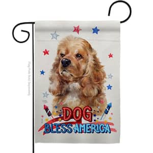 13 in. x 18.5 in. Patriotic Cocker Spaniel Dog Garden Flag Double-Sided Animals Decorative Vertical Flags