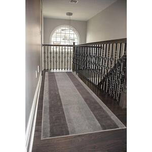Euro Meander Design Gray 32 in. x 19 ft. Your Choice Length Stair Runner