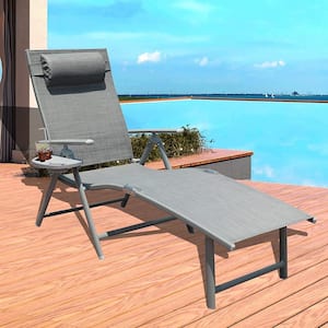 KOZYARD Cozy Gray Adjustable Foldable Reclining Aluminum Outdoor Lounge  Chair (1- pack) KZLC2GRA - The Home Depot