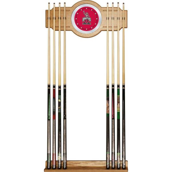 Trademark The Ohio State University Red Brutus 30 in. Wooden Billiard Cue Rack with Mirror