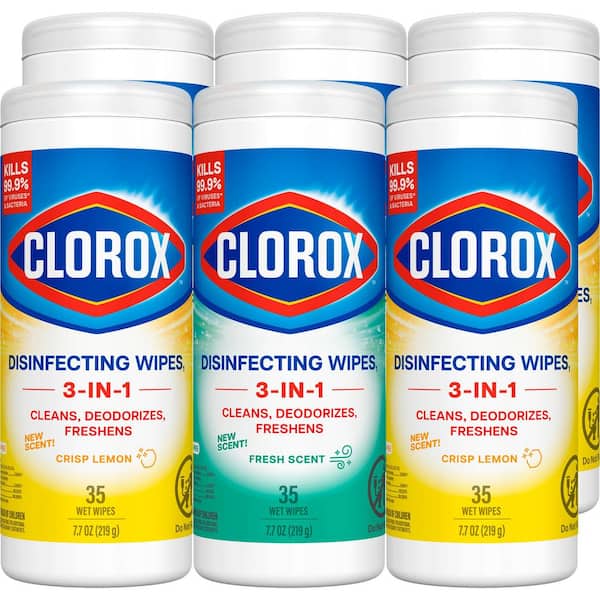 Clorox 35-Count Crisp Lemon and Fresh Scent Bleach Free Disinfecting Cleaning Wipes (6-Pack)