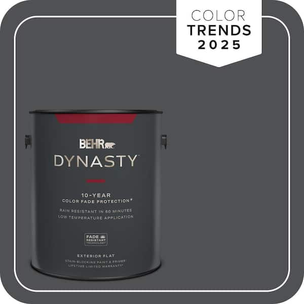 BEHR DYNASTY 1 gal. #PPU18-01 Cracked Pepper Flat Exterior Stain-Blocking Paint & Primer