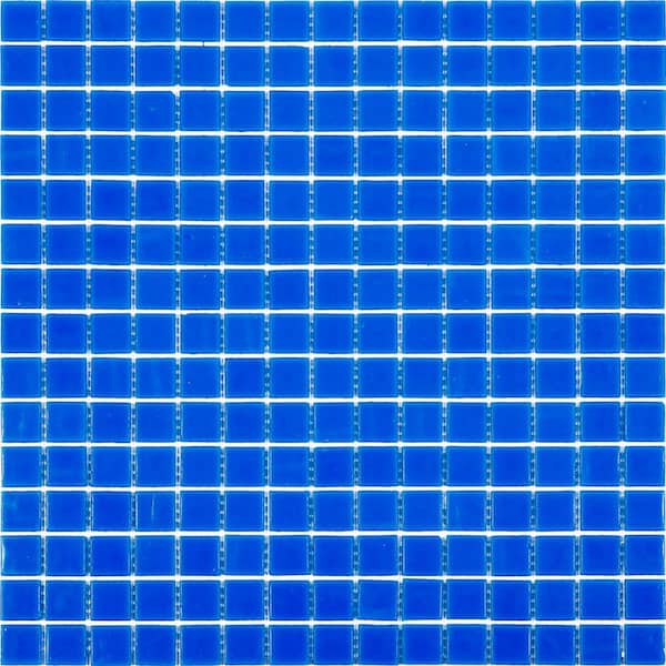 Apollo Tile Dune 4 in. x 6 in. Glossy Denim Blue Glass Mosaic Uniform square Wall & Floor Sample Tile (0.13 sq. ft./Piece) (1-Pack)