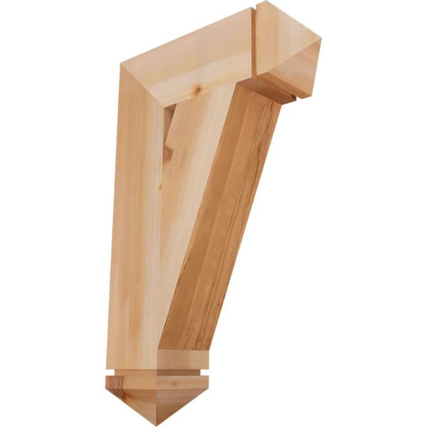 Ekena Millwork 5.5 in. x 32 in. x 20 in. Western Red Cedar Traditional Arts and Crafts Smooth Bracket