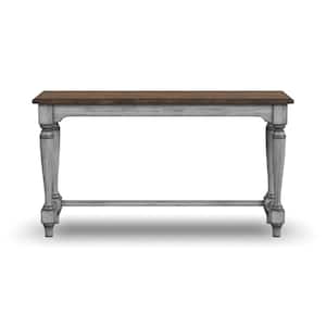 Elkins 58 in. Gray Rectangular Wood Console Table