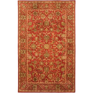 Antiquity Red 6 ft. x 9 ft. Border Area Rug