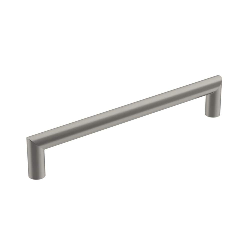 Satin Nickel Modern Industrial Bar Pull with Mounting Hardware