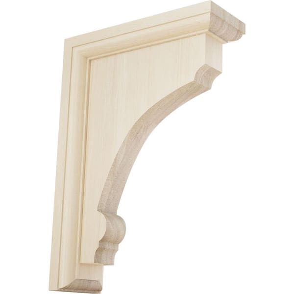Ekena Millwork 2-1/2 in. x 10 in. x 7 in. Rubberwood Large Thompson Bracket