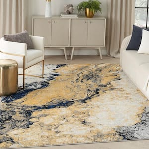 Passion Ivory Multicolor 7 ft. x 10 ft. Abstract Contemporary Area Rug