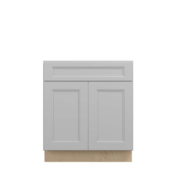 Unbranded Rockingham Recessed 30 in. W x 34.5 in. H x 24 in. D in Painted Stratus Plywood Assembled Sink Base Cabinet