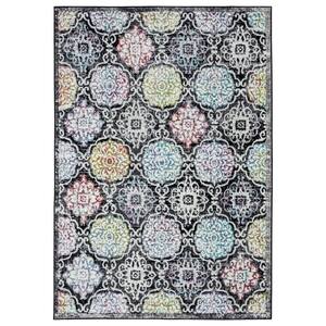 Home Dynamix Boho Andorra Transitional Damask Area Rug, Navy Blue/Ivory, 6'6x9'2