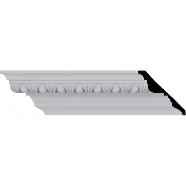 4 in. x 3-3/4 in. x 94-1/2 in. Polyurethane Egg and Dart Crown Moulding
