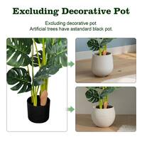 Floworld 4 ft Artificial Monstera Tree Plant in Pot, for Indoor and Outdoor Home Decor-Living Room, Office Flow-B110P1