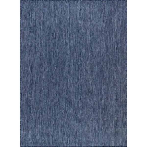 Beverly Rug 5 X 7 Azure Aloha Washable Solid Indoor Outdoor Area Rug HDALH601705X7 The Home